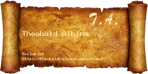 Theobald Albina névjegykártya
